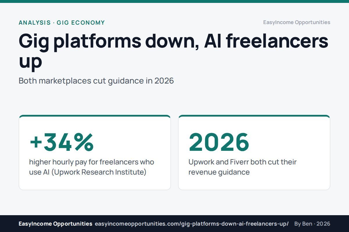 Both Gig Giants Just Cut Guidance. Freelancers Using AI Are Earning 34% More.