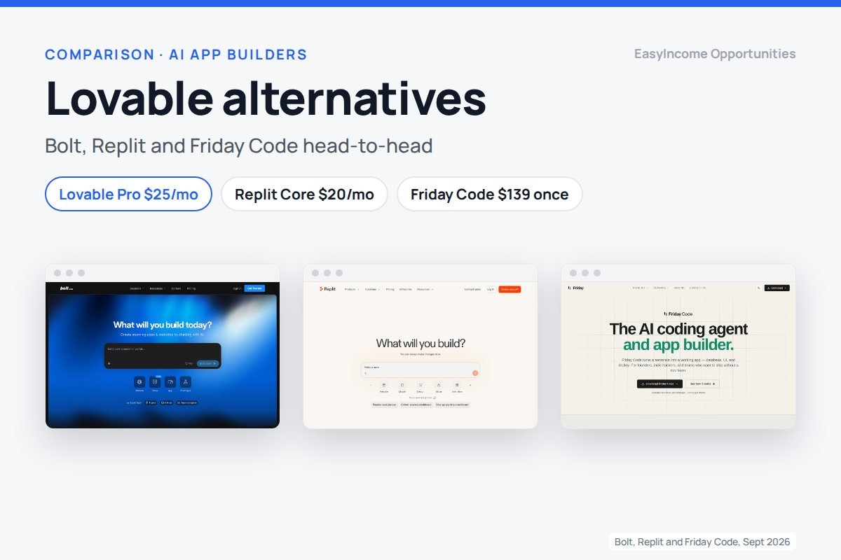 Best Lovable Alternatives 2026: 7 AI App Builders Compared