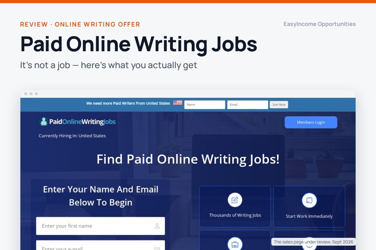 Paid Online Writing Jobs Review: It’s Not a Job — Here’s What You Actually Get
