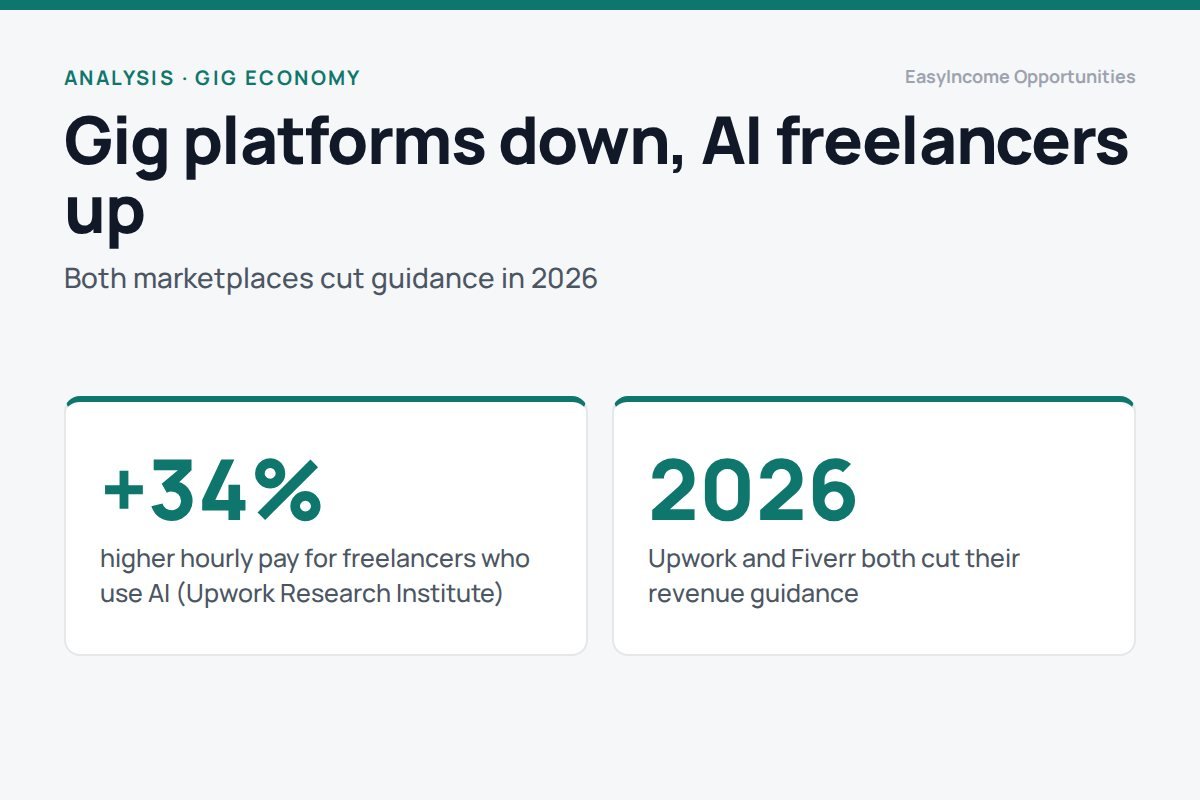 Both Gig Giants Just Cut Guidance. Freelancers Using AI Are Earning 34% More.