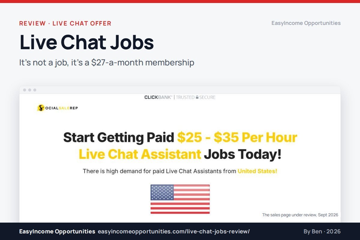 Live Chat Jobs Review: It’s Not a Job, It’s a $27-a-Month Membership