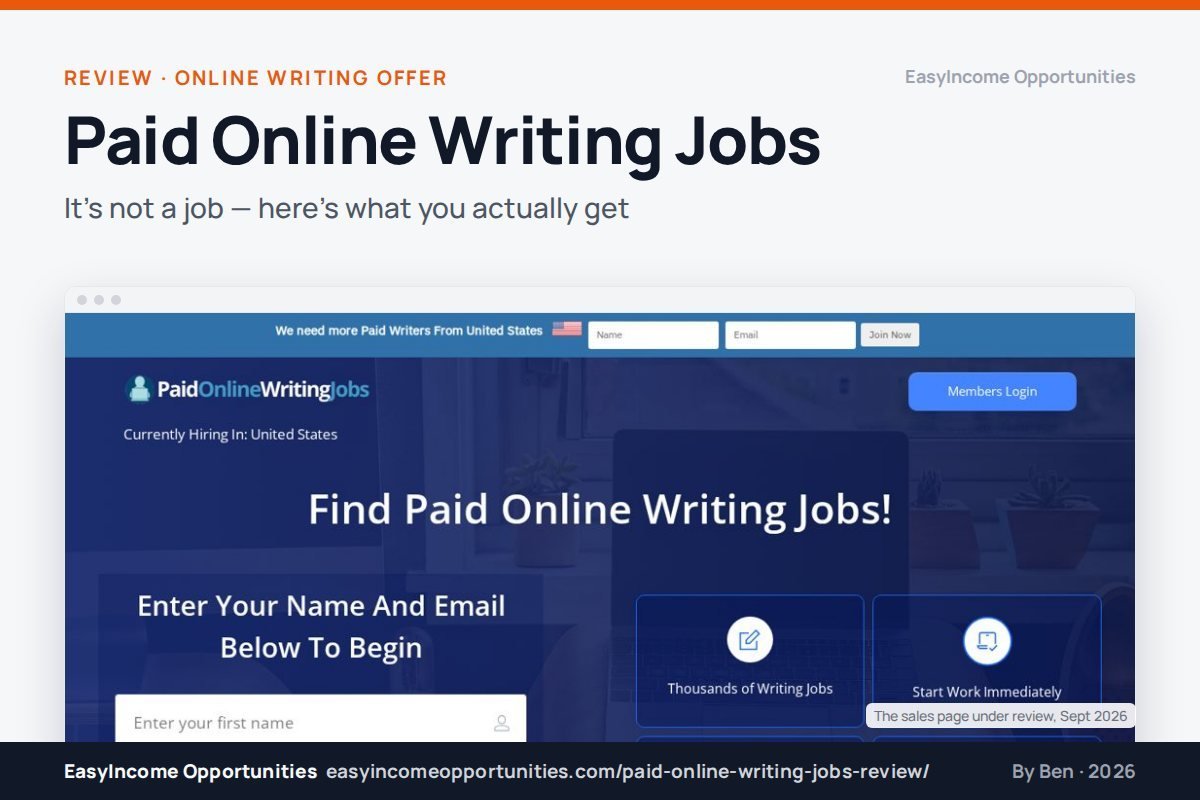 Paid Online Writing Jobs Review: It’s Not a Job — Here’s What You Actually Get